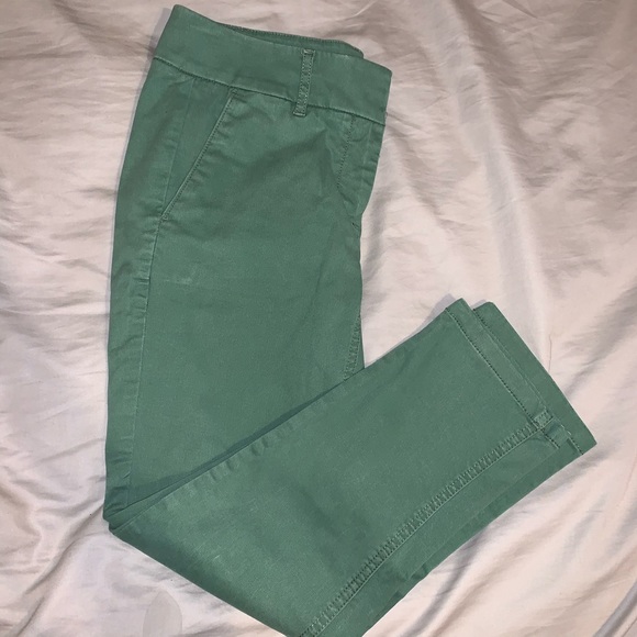 LOFT green strait leg pants - Picture 1 of 4